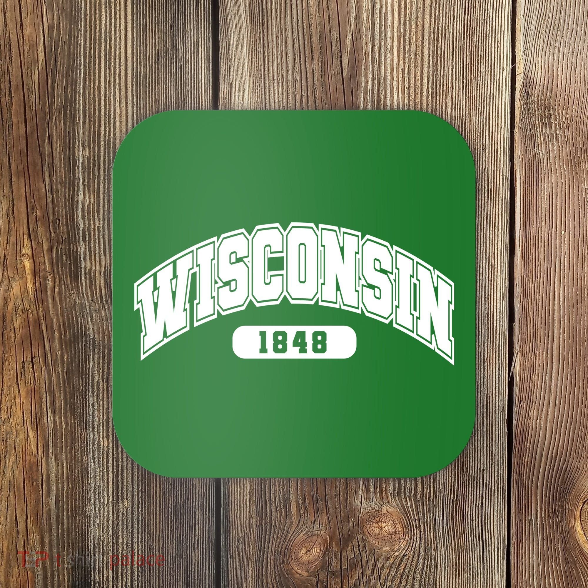 Wisconsin Collegiate Style 1848 Coaster