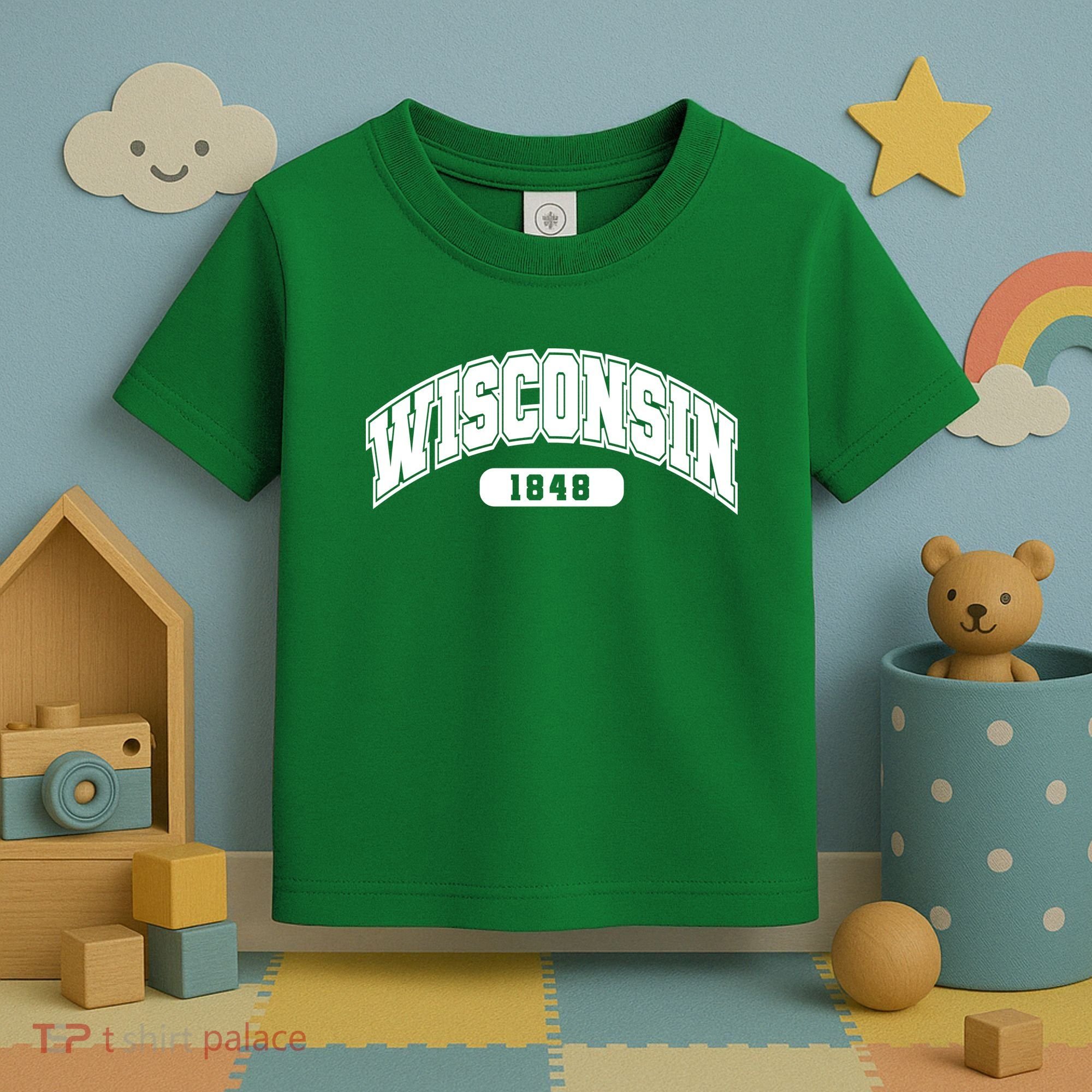 Wisconsin Collegiate Style 1848 Toddler T-Shirt