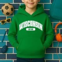 Wisconsin Collegiate Style 1848 Kids Hoodie thumb 2