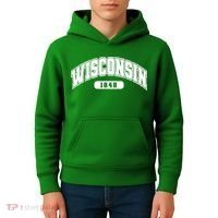 Wisconsin Collegiate Style 1848 Kids Hoodie thumb 4