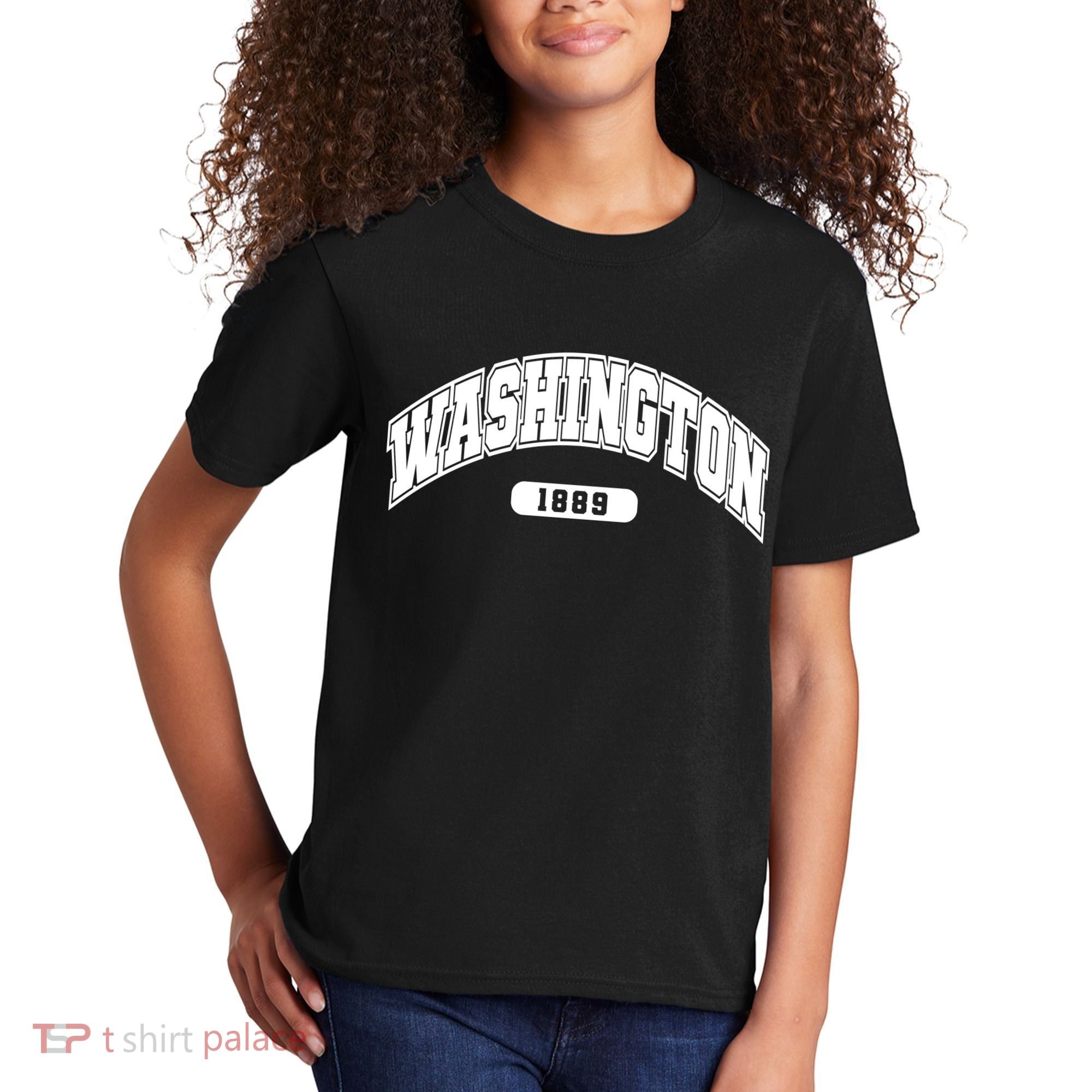 Washington Collegiate Style 1889 Kids T-Shirt