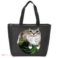 Watermelon Cat Silly Cat Meme Tote Bag thumb 0