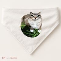 Watermelon Cat Silly Cat Meme USA-Made Doggie Bandana thumb 0