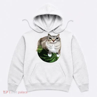 Watermelon Cat Silly Cat Meme Hoodie