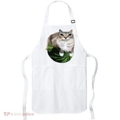 Watermelon Cat Silly Cat Meme Apron