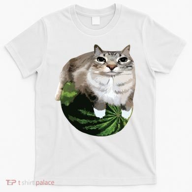 Watermelon Cat Silly Cat Meme T-Shirt
