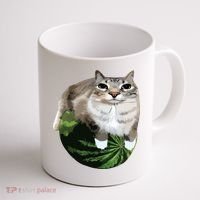 Watermelon Cat Silly Cat Meme Coffee Mug thumb 1