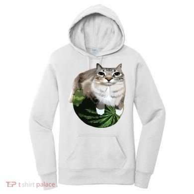 Watermelon Cat Silly Cat Meme Women's Hoodie