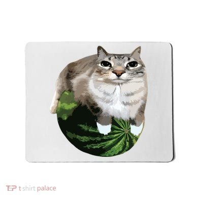 Watermelon Cat Silly Cat Meme Mousepad
