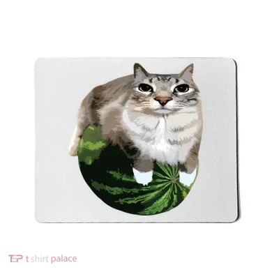 Watermelon Cat Silly Cat Meme Mousepad