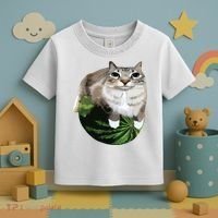 Watermelon Cat Silly Cat Meme Toddler T-Shirt thumb 3