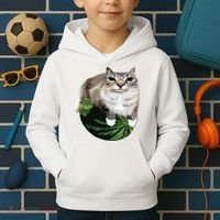 Watermelon Cat Silly Cat Meme Kids Hoodie thumb 2