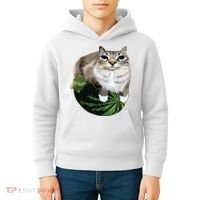 Watermelon Cat Silly Cat Meme Kids Hoodie thumb 4