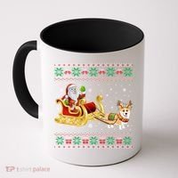 Welsh Corgi Santa Xmas Light Funny Dog Christmas Pajama Cute Gift Coffee Mug thumb 0