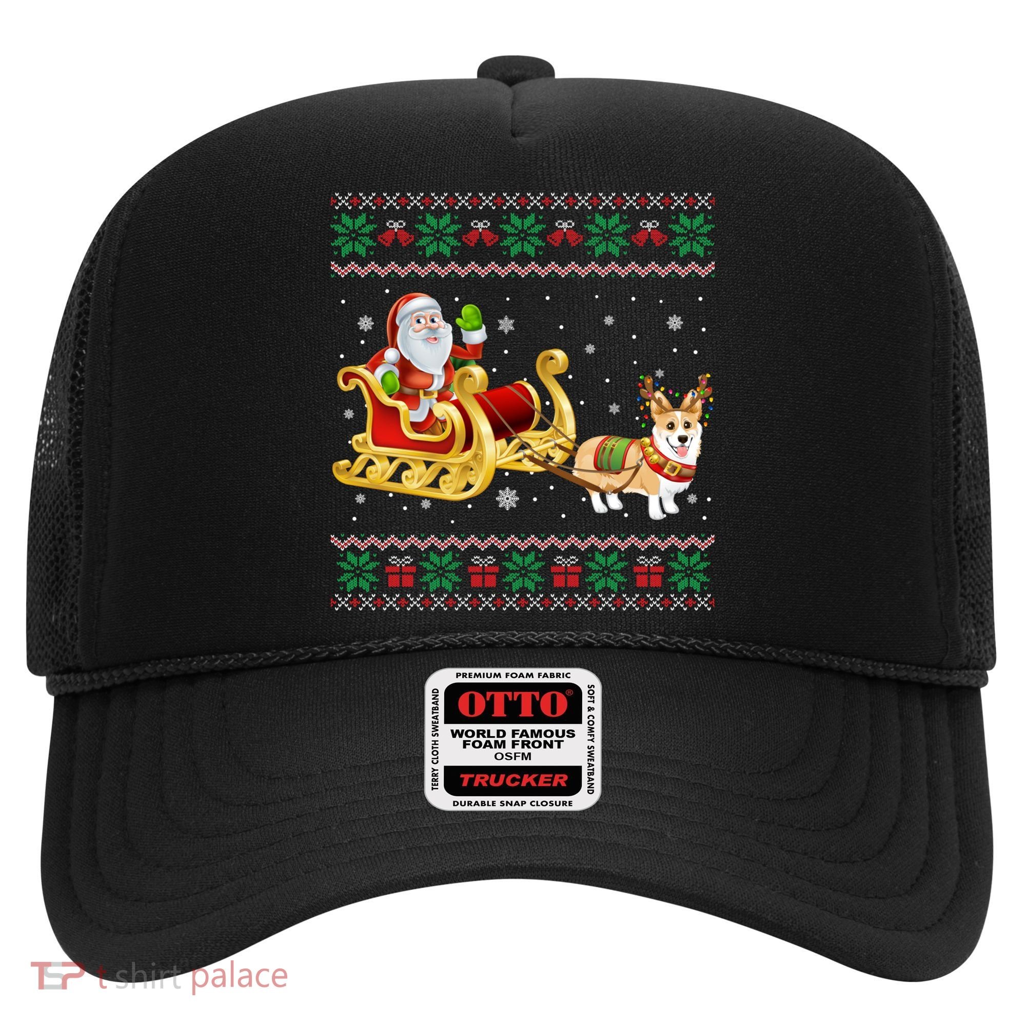 Welsh Corgi Santa Xmas Light Funny Dog Christmas Pajama Cute Gift Hat