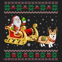 Welsh Corgi Santa Xmas Light Funny Dog Christmas Pajama Cute Gift Hat thumb 2