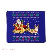 Welsh Corgi Santa Xmas Light Funny Dog Christmas Pajama Cute Gift Mousepad thumb 0