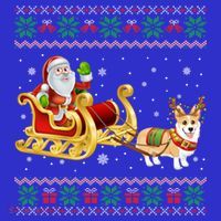 Welsh Corgi Santa Xmas Light Funny Dog Christmas Pajama Cute Gift Women's Tank Top thumb 5