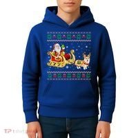 Welsh Corgi Santa Xmas Light Funny Dog Christmas Pajama Cute Gift Kids Hoodie thumb 4