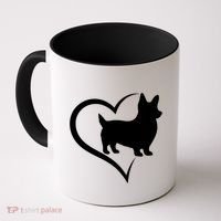 Welsh Corgi Silhouette Heart Love Dog Cute Gift Coffee Mug thumb 0