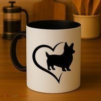 Welsh Corgi Silhouette Heart Love Dog Cute Gift Coffee Mug thumb 4