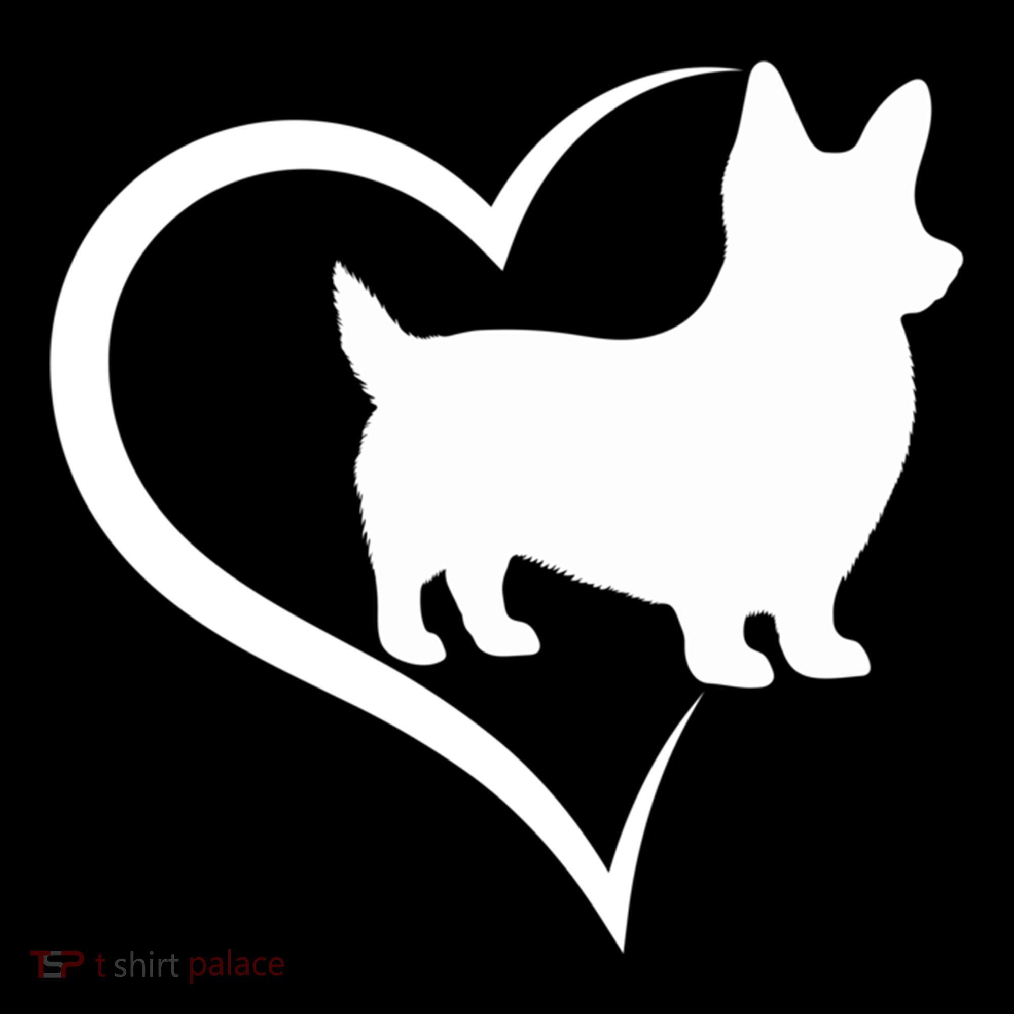 Welsh Corgi Silhouette Heart Love Dog Cute Gift Ornament