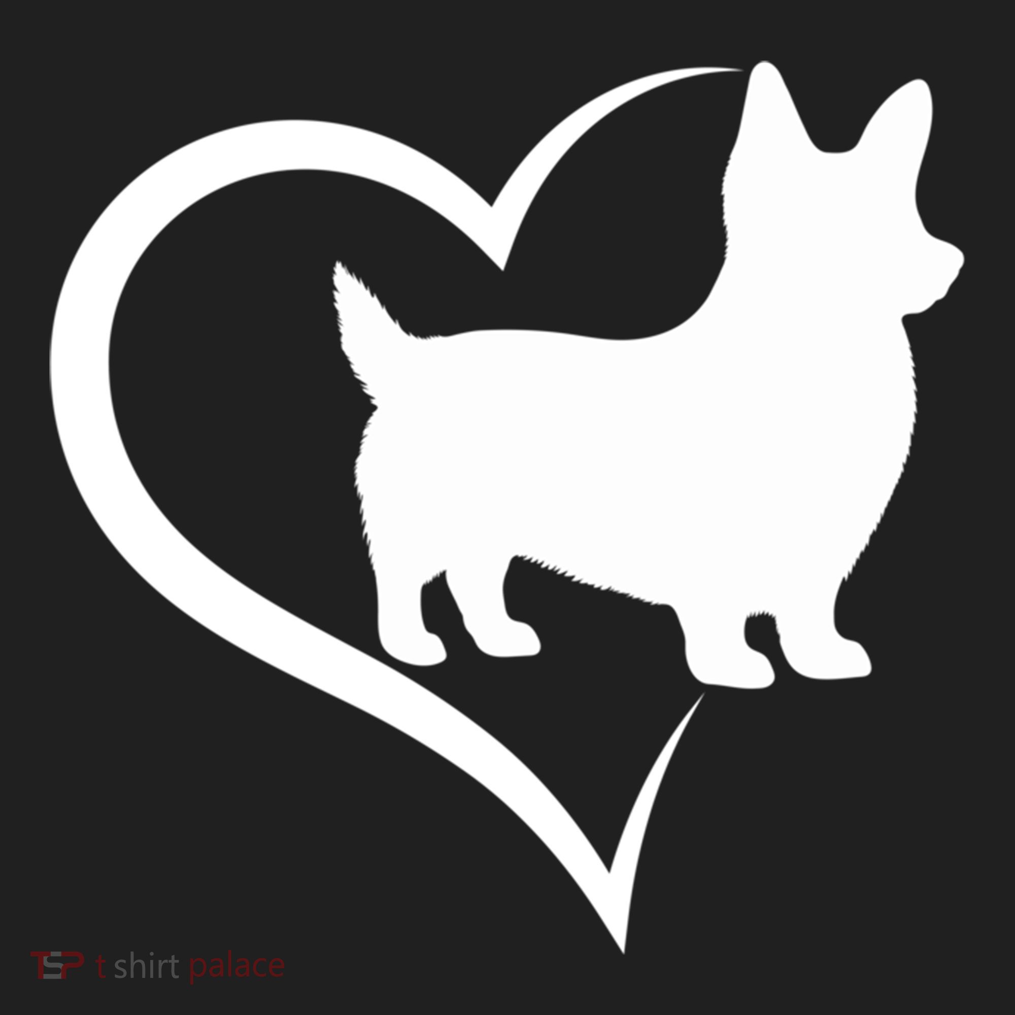 Welsh Corgi Silhouette Heart Love Dog Cute Gift Hat
