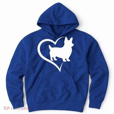 Welsh Corgi Silhouette Heart Love Dog Cute Gift Hoodie