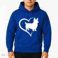 Welsh Corgi Silhouette Heart Love Dog Cute Gift Hoodie thumb 2