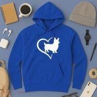 Welsh Corgi Silhouette Heart Love Dog Cute Gift Hoodie thumb 3