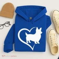 Welsh Corgi Silhouette Heart Love Dog Cute Gift Hoodie thumb 4