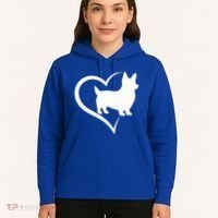 Welsh Corgi Silhouette Heart Love Dog Cute Gift Hoodie thumb 5