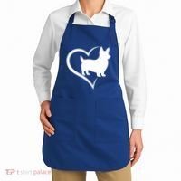 Welsh Corgi Silhouette Heart Love Dog Cute Gift Apron thumb 2