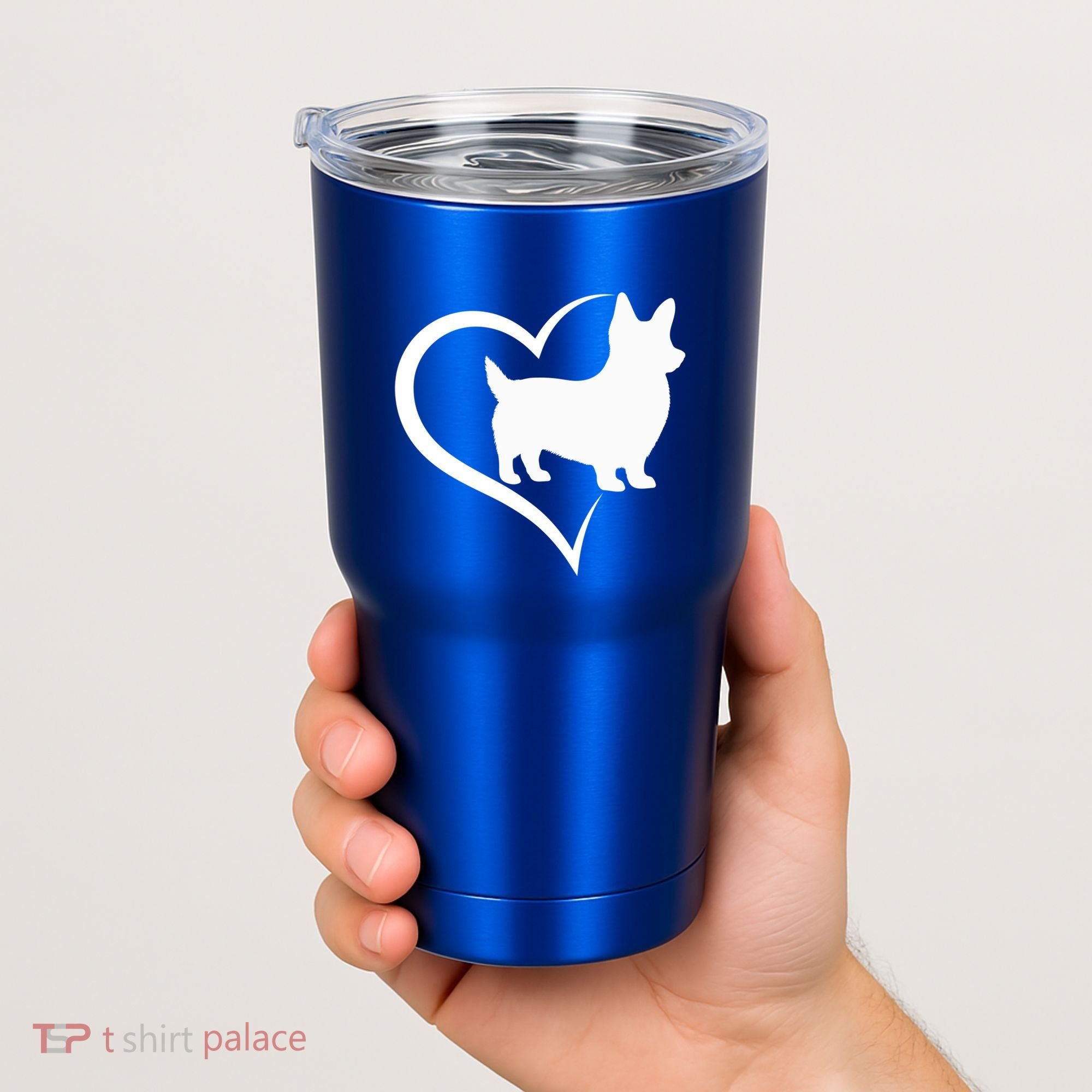 Welsh Corgi Silhouette Heart Love Dog Cute Gift Tumbler