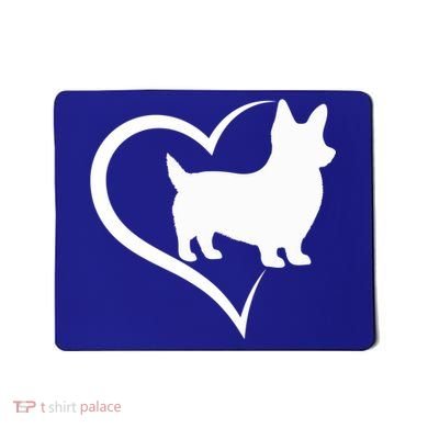 Welsh Corgi Silhouette Heart Love Dog Cute Gift Mousepad