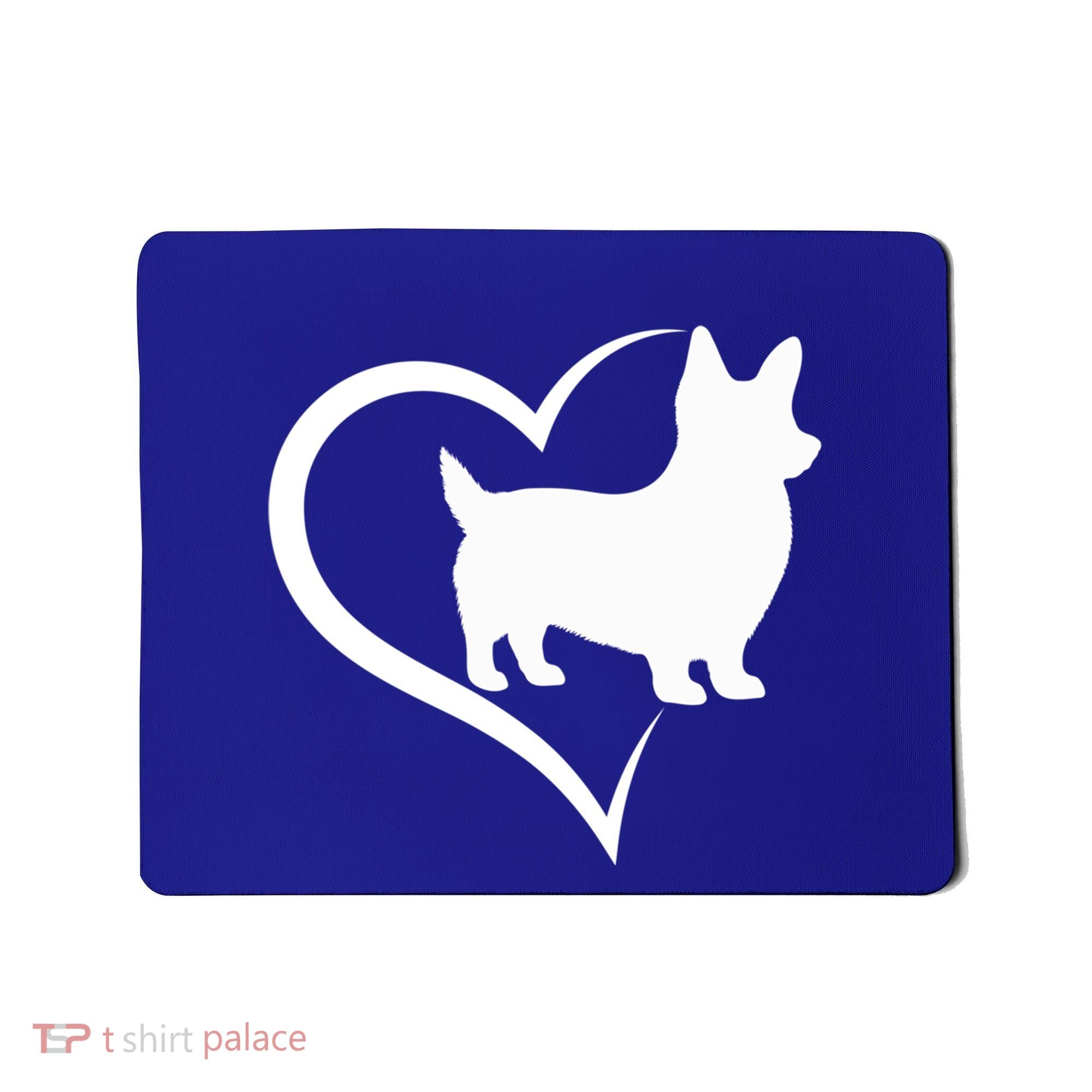 Welsh Corgi Silhouette Heart Love Dog Cute Gift Mousepad