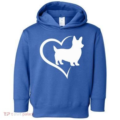 Welsh Corgi Silhouette Heart Love Dog Cute Gift Toddler Hoodie