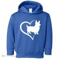 Welsh Corgi Silhouette Heart Love Dog Cute Gift Toddler Hoodie thumb 0