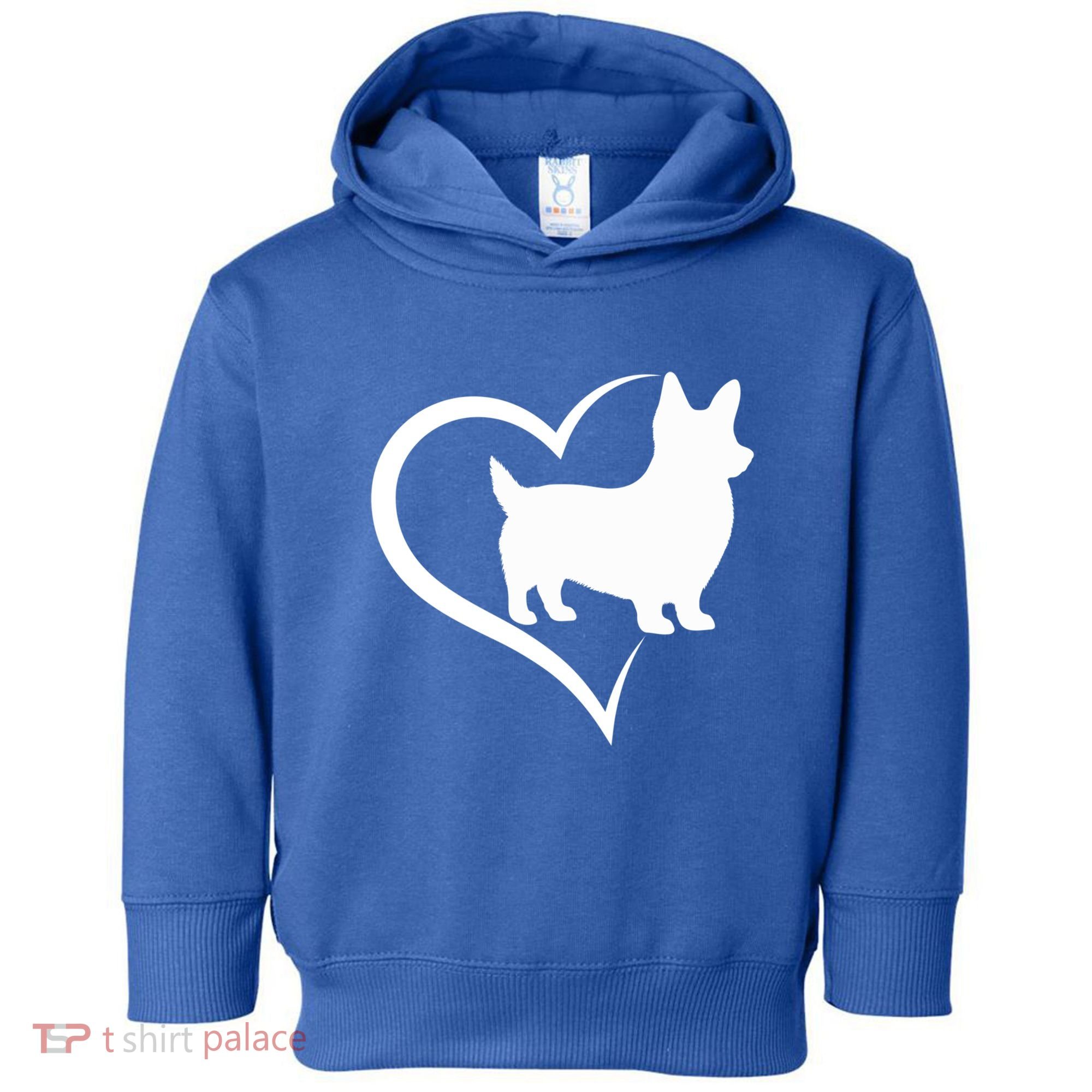 Welsh Corgi Silhouette Heart Love Dog Cute Gift Toddler Hoodie