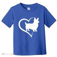 Welsh Corgi Silhouette Heart Love Dog Cute Gift Toddler T-Shirt thumb 0