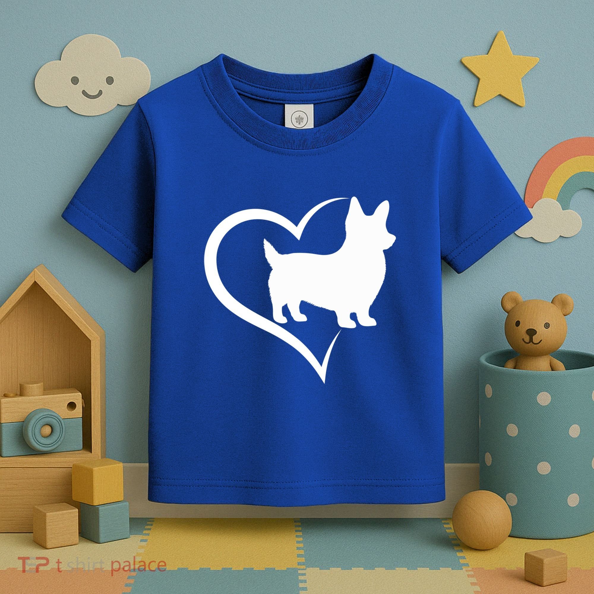 Welsh Corgi Silhouette Heart Love Dog Cute Gift Toddler T-Shirt