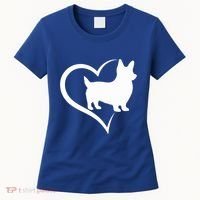 Welsh Corgi Silhouette Heart Love Dog Cute Gift Women's T-Shirt thumb 0
