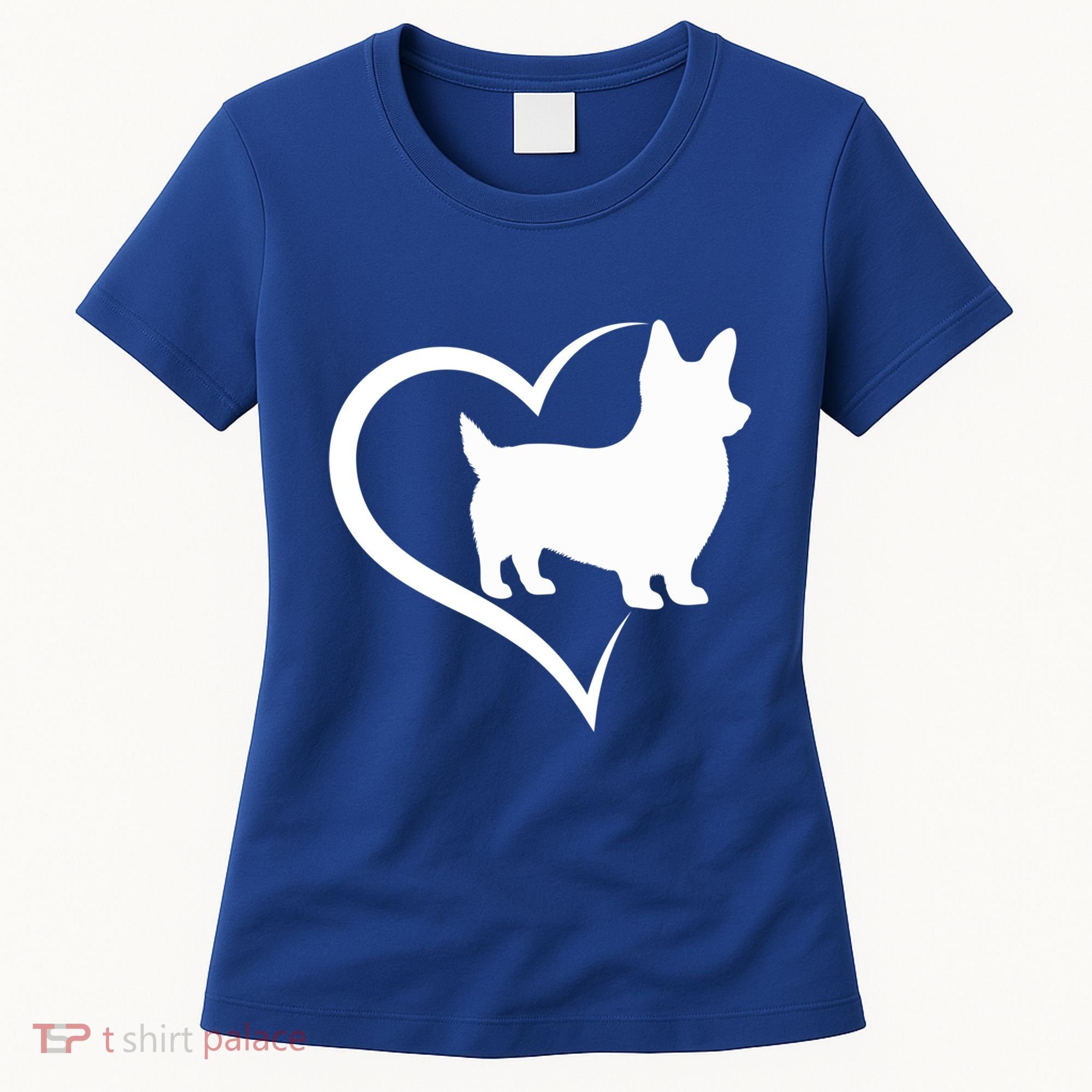 Welsh Corgi Silhouette Heart Love Dog Cute Gift Women's T-Shirt