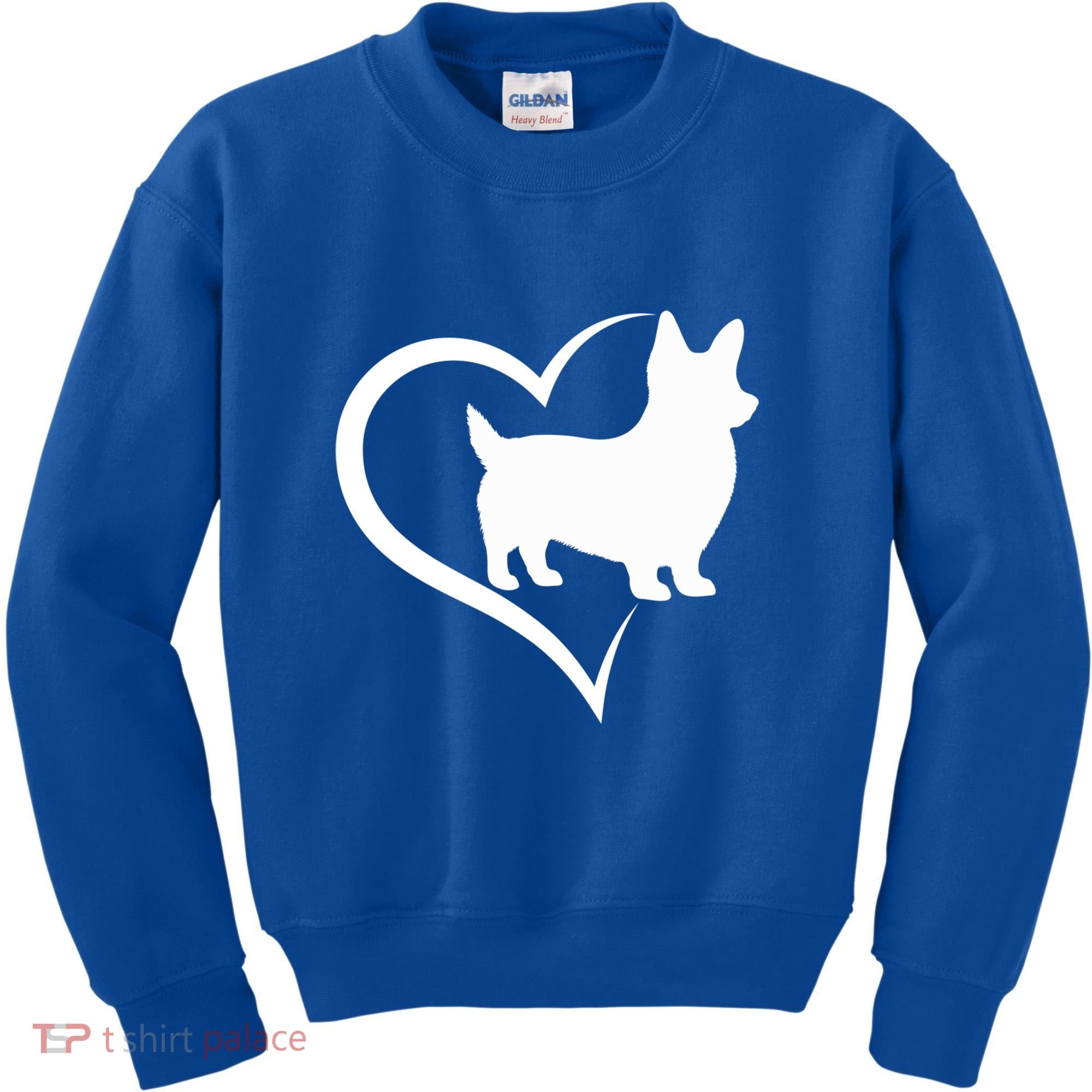 Welsh Corgi Silhouette Heart Love Dog Cute Gift Kids Sweatshirt