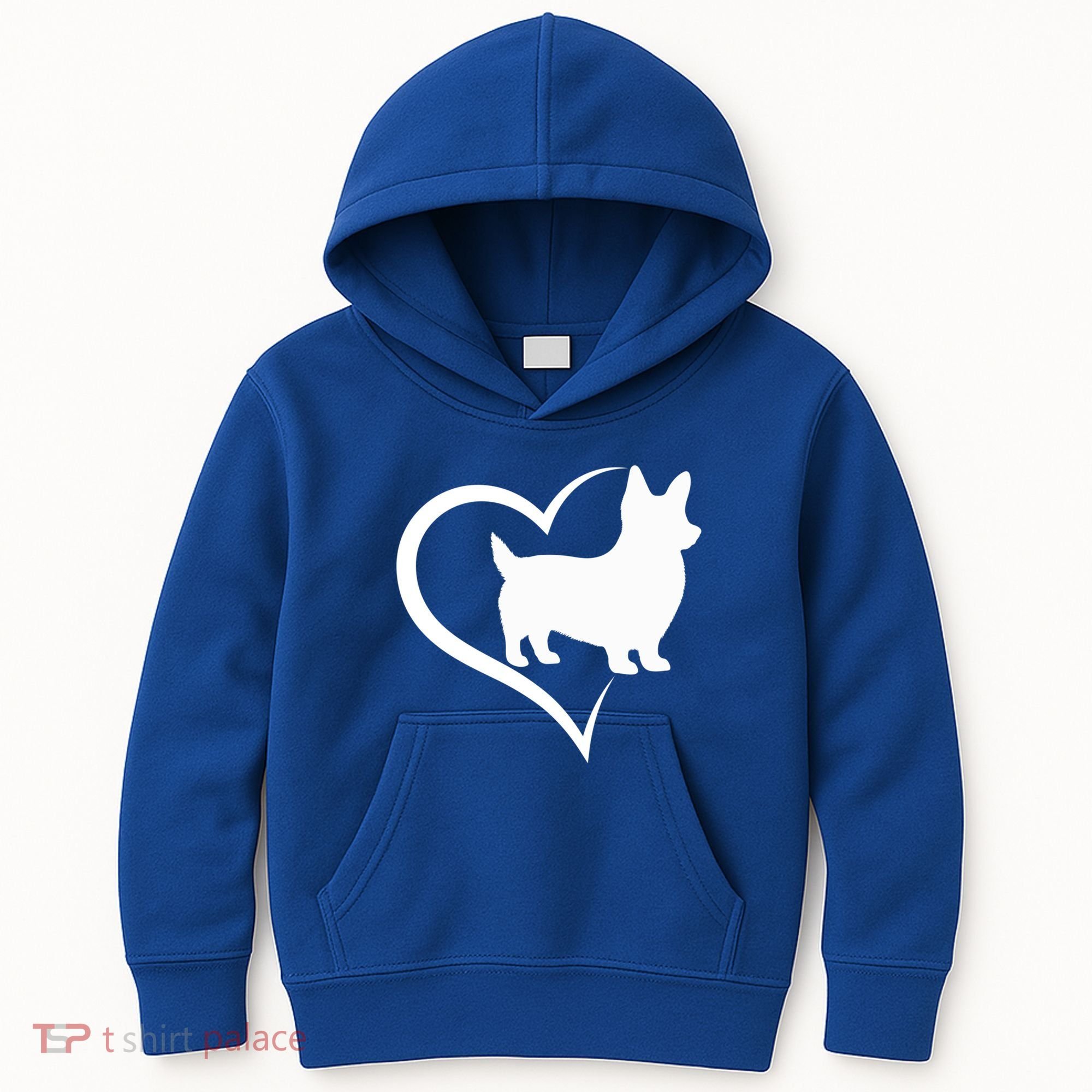 Welsh Corgi Silhouette Heart Love Dog Cute Gift Kids Hoodie