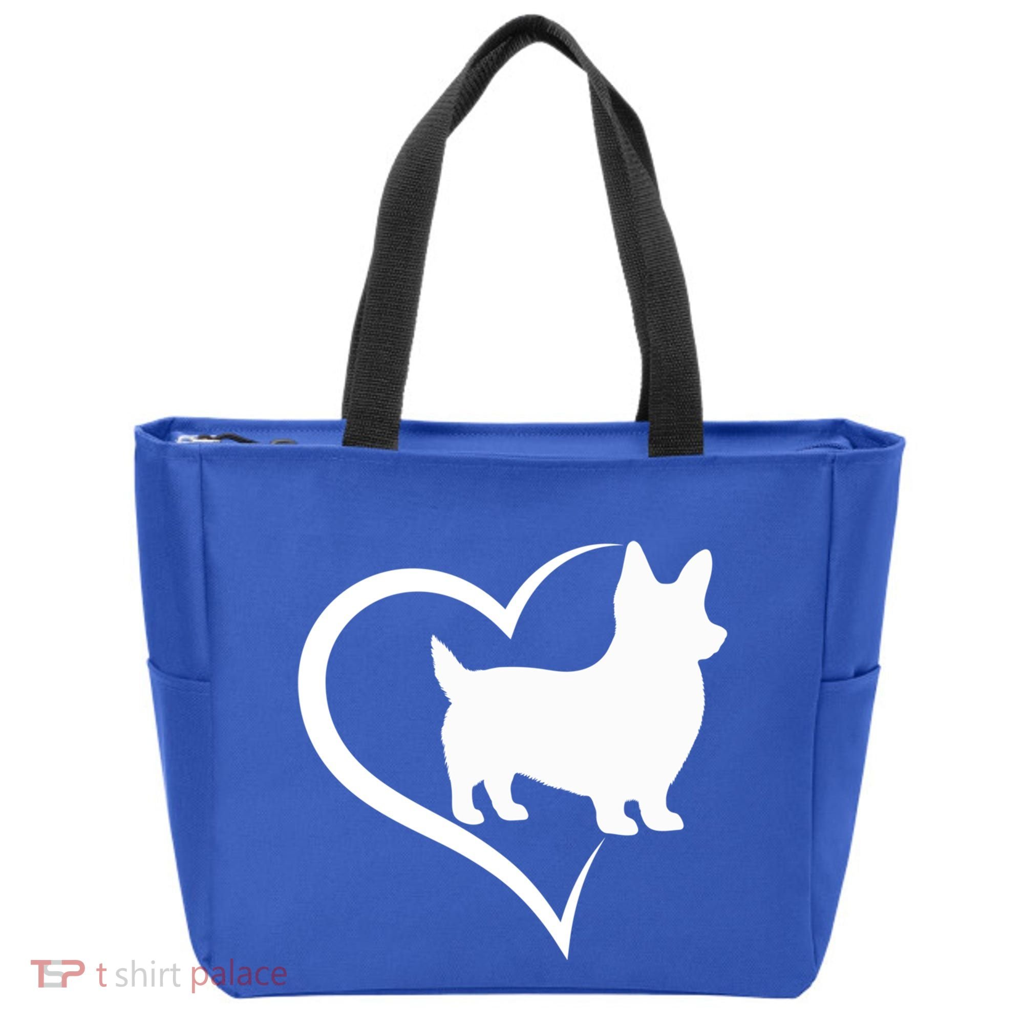 Welsh Corgi Silhouette Heart Love Dog Cute Gift Tote Bag