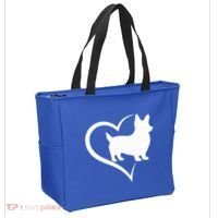Welsh Corgi Silhouette Heart Love Dog Cute Gift Tote Bag thumb 2