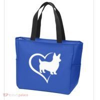 Welsh Corgi Silhouette Heart Love Dog Cute Gift Tote Bag thumb 3
