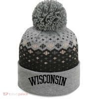 Wisconsin College Sports Fan Logo The Baniff Cuffed Pom Beanie thumb 0
