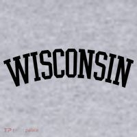 Wisconsin College Sports Fan Logo Women's Racerback Cropped Tank thumb 2